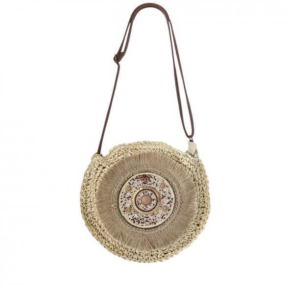 Bolso De Hombro Rafia 